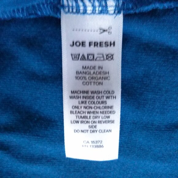 Joe Fresh Women's Organic Cotton Long Sleeve, Dark Blue, Large - Picture 8 of 8